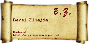 Bersi Zinajda névjegykártya